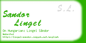 sandor lingel business card